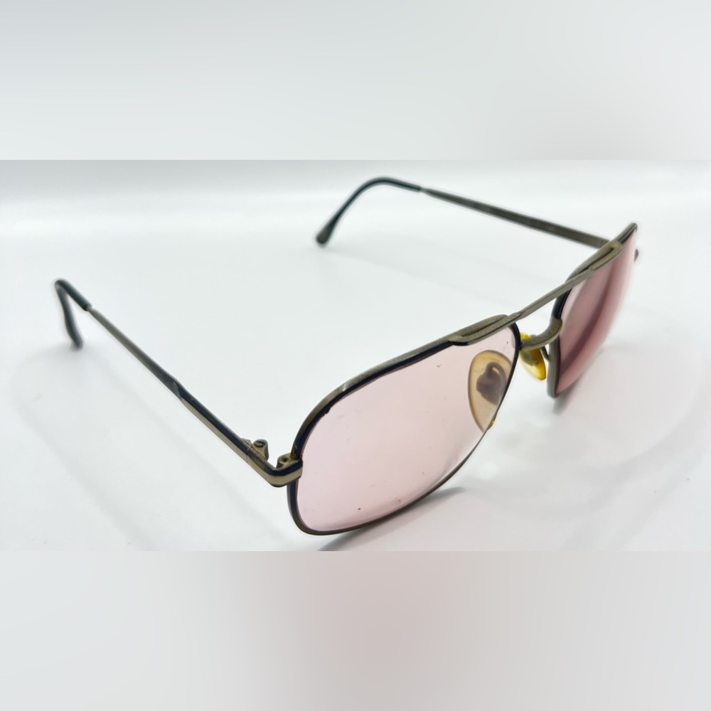 Vintage Viva Gino Black Gray Pilot Sunglasses Frames Only